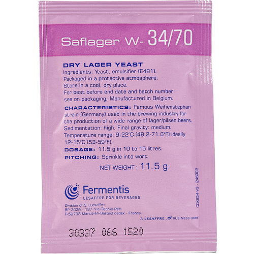 Fermentis Dry Yeast - Saflager W-34/70 German Lager Yeast